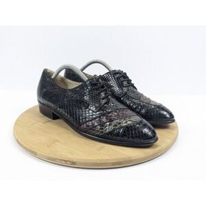 Mens 10.5 Snake Skin Dress Shoes Multicolor Carlo Morandi Genuine Snake